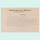 Closely typed sheet of paper bearing the letterhead of the Reich Association of Dentists