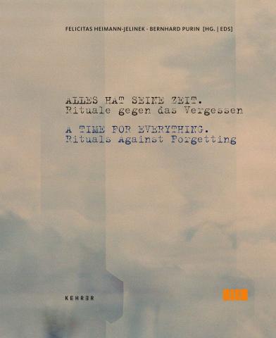 Catalogue Cover for the Exhibition "A time for Everything": a sky like atmosphere with text 