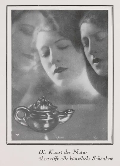 Titelblatt des Werbehefts mit der Fotografie von Yva