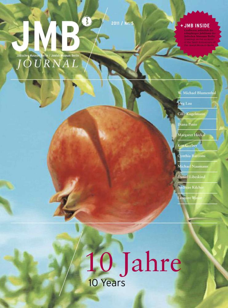 Cover of "10 Years", Journal Five : illustration of a pomegranate attached to a tree branch
