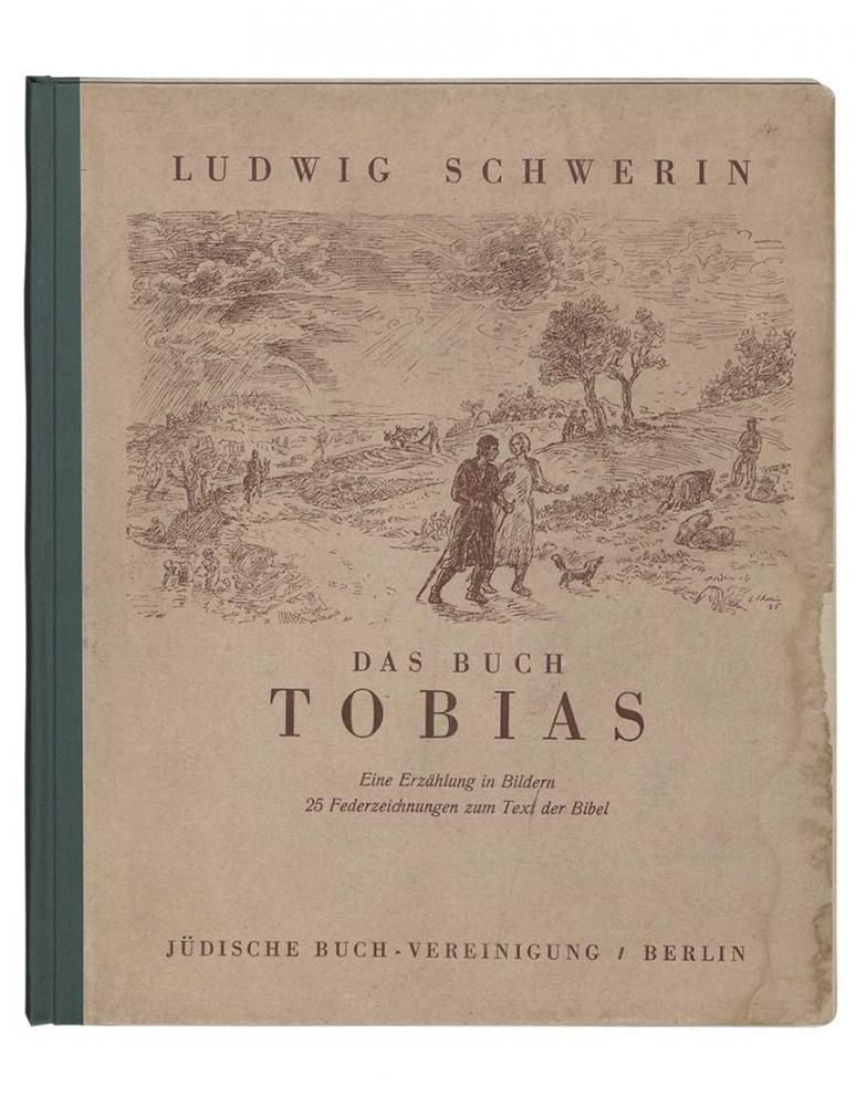 Book cover with drawing of wide landscape with people and animals working in the field