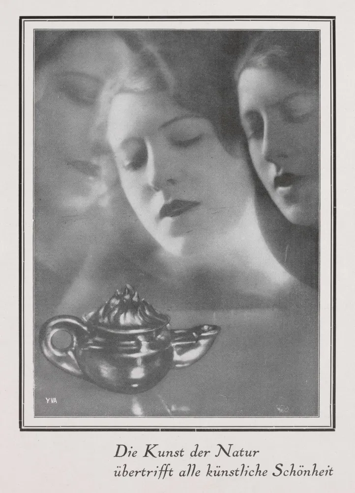 Titelblatt des Werbehefts mit der Fotografie von Yva