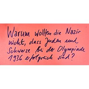 Handschrift Blau auf Rot: Warum wollten die Nazis nicht, dass Juden und Schwarze bei der Olympiade 1936 erfolgreich sind?