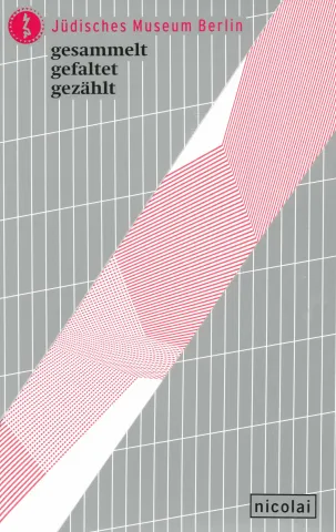 Book Cover of "gesammelt, gefaltet, gezählt": various patterns of lines and images create a dynamic abstract scene