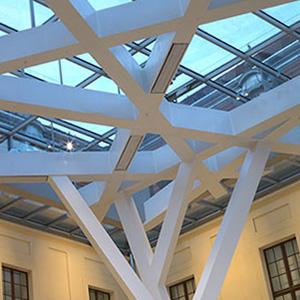 Ceiling construction of the Liebeskind building.