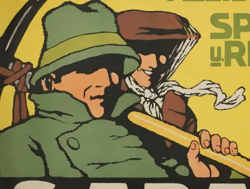 Color lithograph print: Louis Oppenheim, advertising poster for S. Adam.