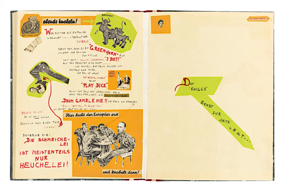 Handwritten rhymes with illustrations and collages