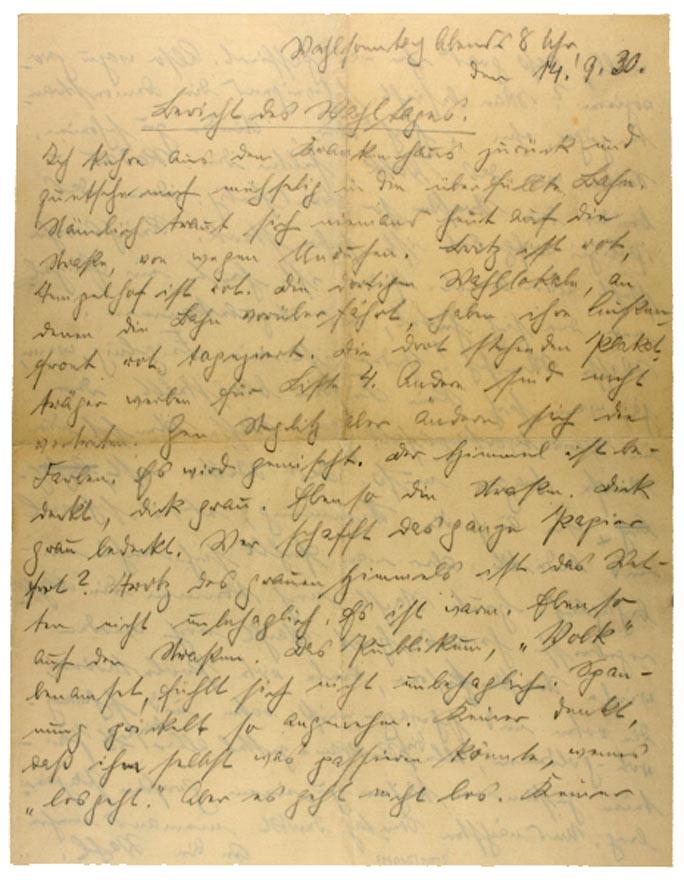 Photo of the hand-written document mentioned in the essay.