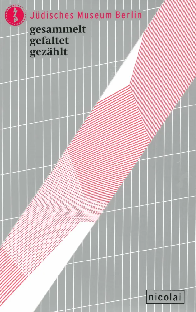 Book Cover of "gesammelt, gefaltet, gezählt": various patterns of lines and images create a dynamic abstract scene