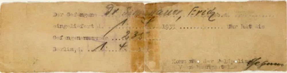 Extremely long yellowed note with faded text. Some words are handwritten, others typed