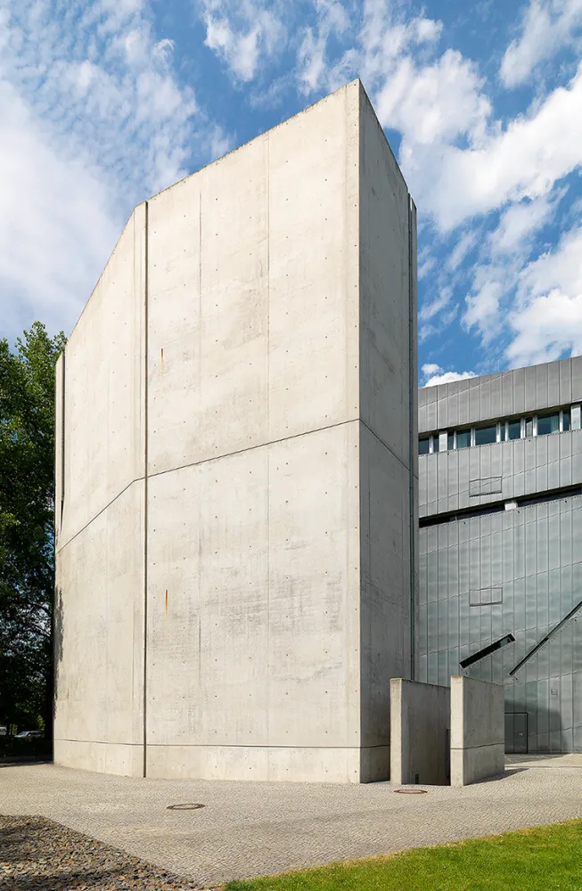 The Holocaust Tower seen from the outside