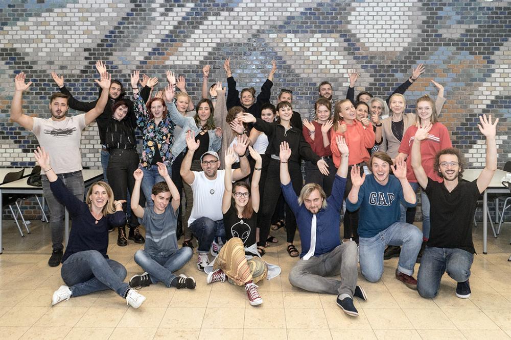 Picture of pupils of the vocational school Technik und Gestaltung from Oldenburg at the project week “on.tour goes Jewish Places”