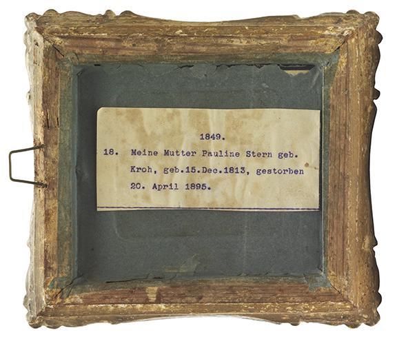 Back of the daguerreotype by Pauline Stern