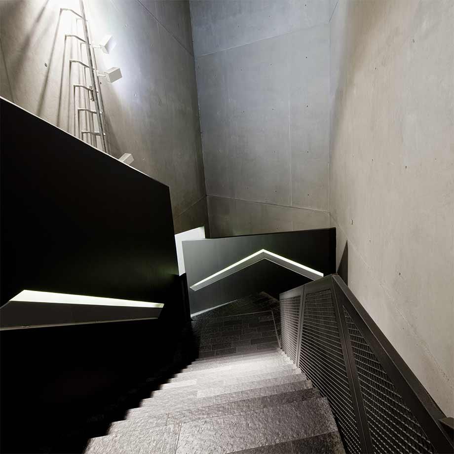 Photography: View down the stairs to the axes 