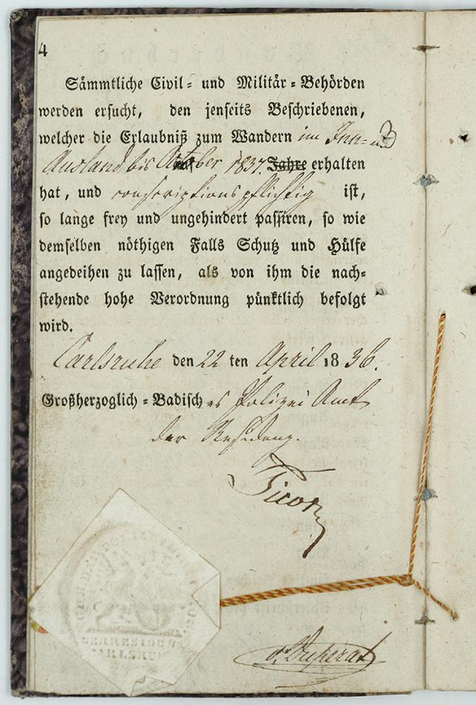 Seite aus dem Wanderbuch von Leopold Willstätter