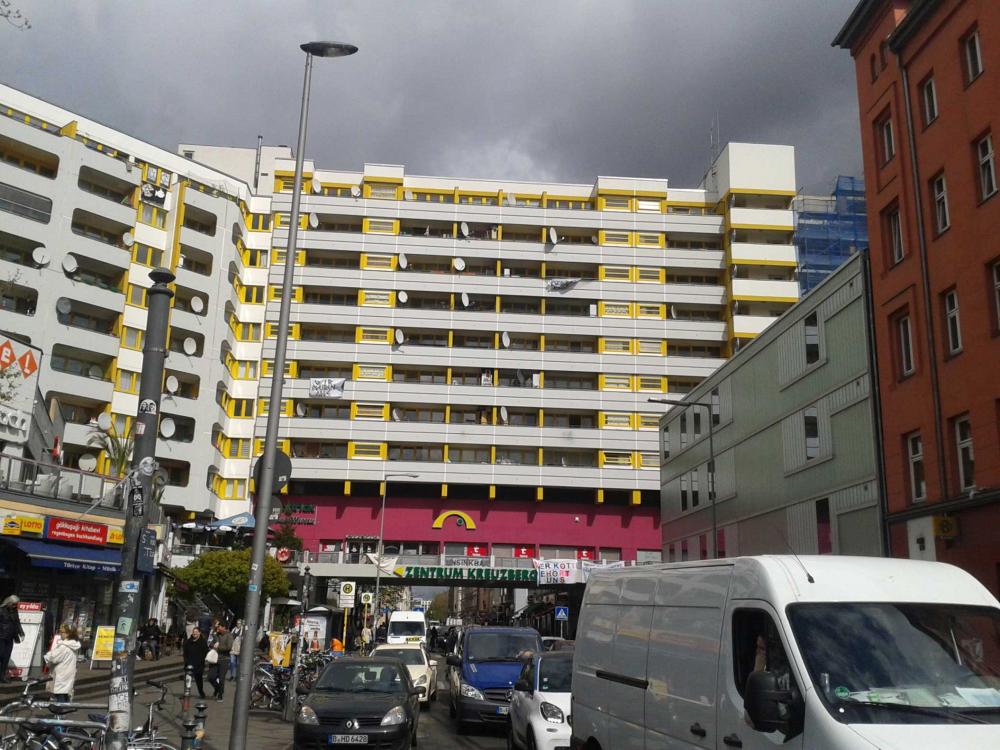 Photo of traffic passing through a building