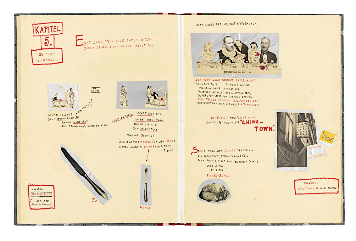 Handwritten rhymes with illustrations and collages
