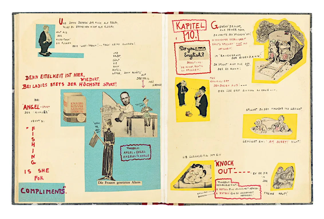 Handwritten rhymes with illustrations and collages