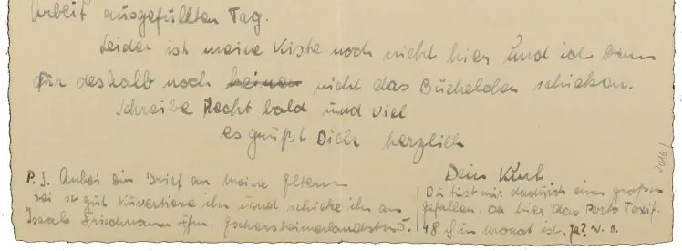 Close-up of a handwritten letter